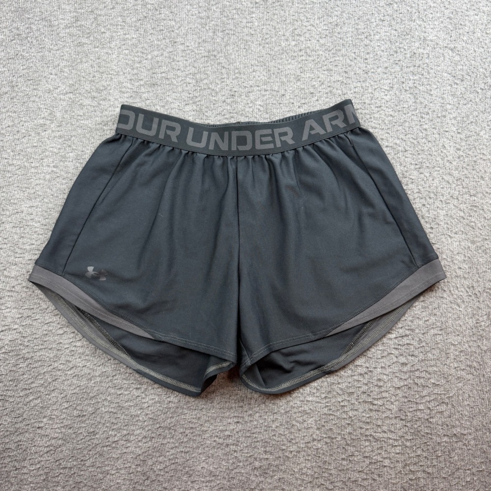 Under Armour Play Up 2.0 Shorts Women's Small Black Athletic Running Gym Workout